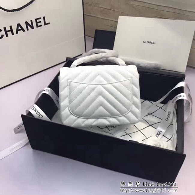 香奈兒CHANEL 升級版V線1115進口球紋皮單肩斜挎鏈條包 DSC1803